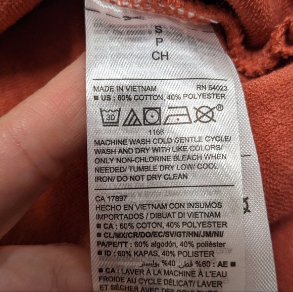 Old Navy Peach Colored Top 3/4 length Sleeves New - Picture 5 of 5